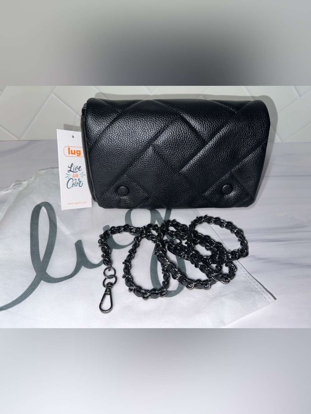 Lug Piccolo black vegan leather shoulder bag - New!